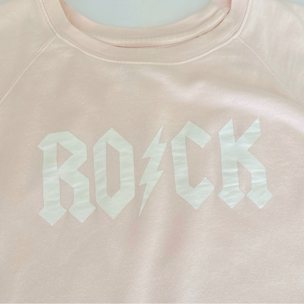 ZADIG & VOLTAIRE pink white ROCK UPPER PRINT SPUS SWEATER scoop neck sweatshirt - Picture 7 of 14